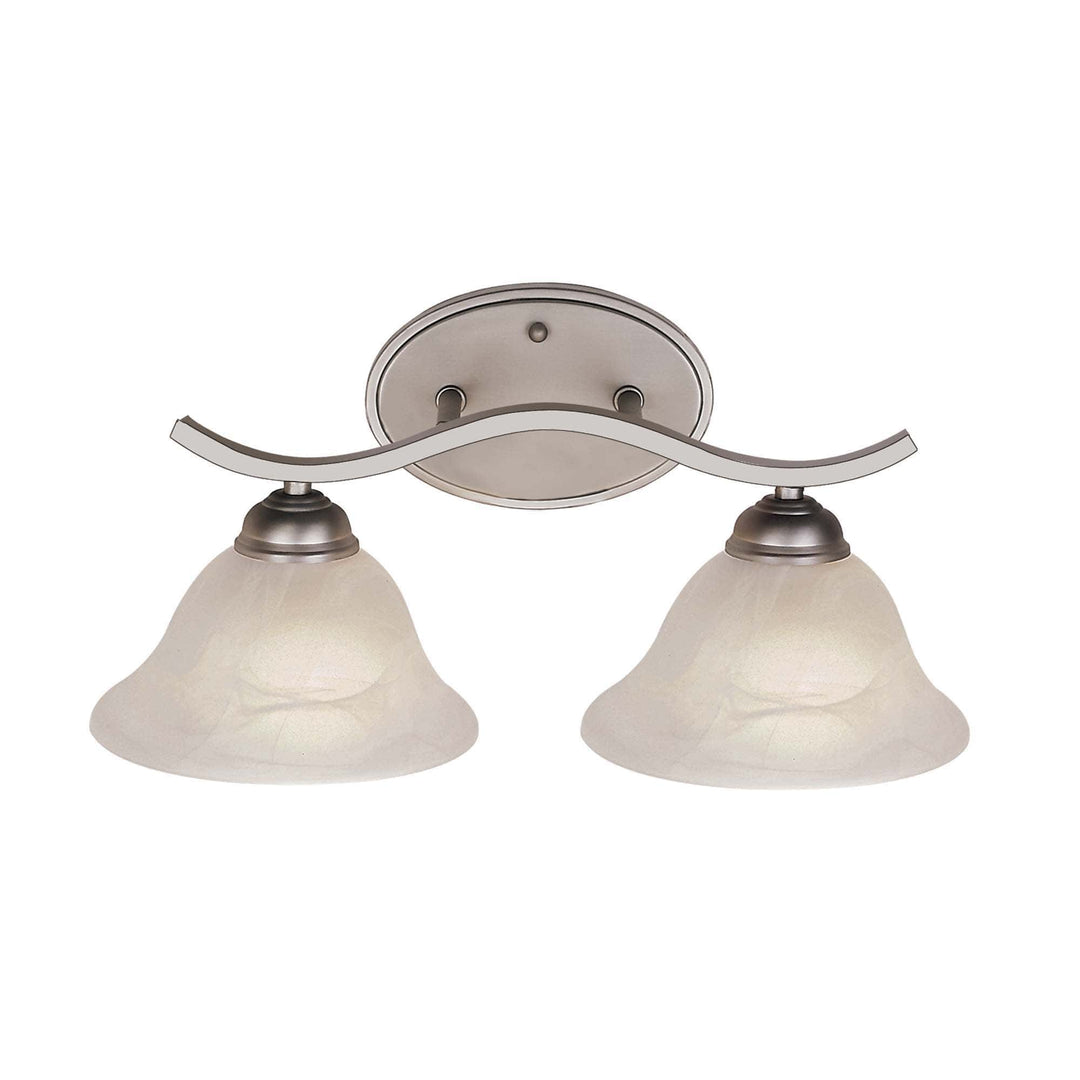 Trans Globe Hollyslope 17" Vanity Bar Wave Marblized - Brushed Nickel