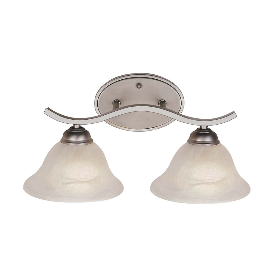 Trans Globe Hollyslope 17" Vanity Bar Wave Marblized - Brushed Nickel