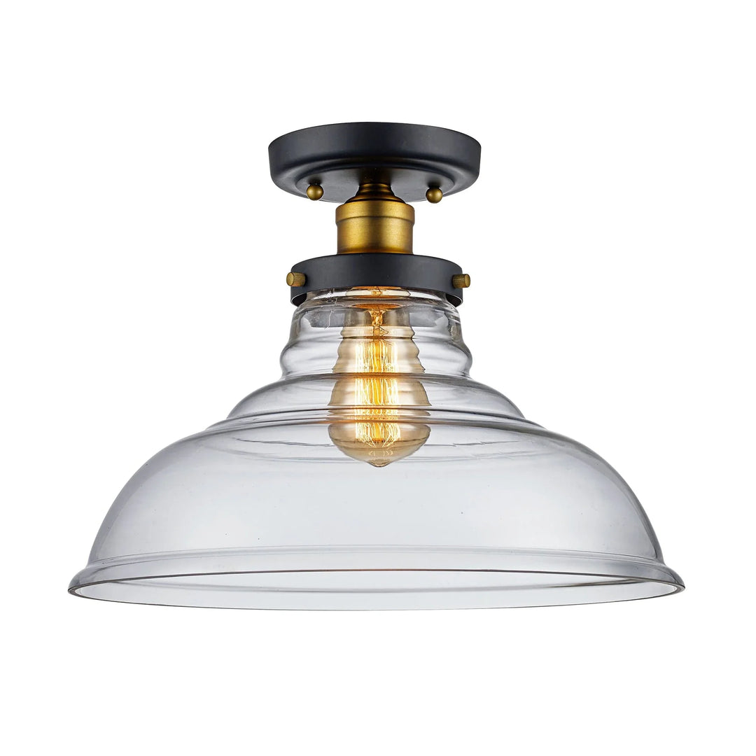Trans Globe Jackson 13.5" wide Semiflush Industrial - Rubbed Oil Bronze