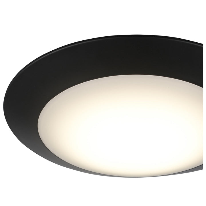 Trans Globe Karis 1-Light Low-Profile Flush Mount Slim  Disc - Black