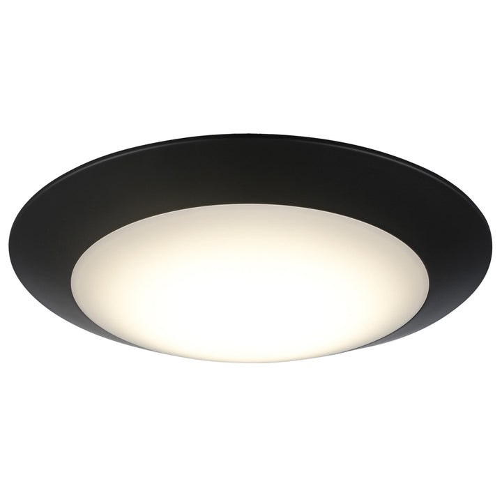 Trans Globe Karis 1-Light Low-Profile Flush Mount Slim  Disc - Black