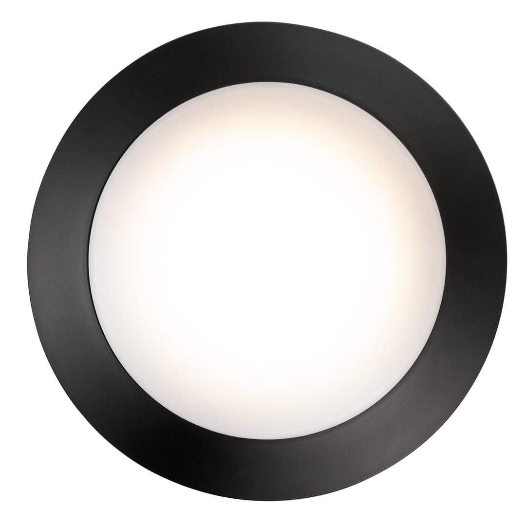 Trans Globe Karis 1-Light Low-Profile Flush Mount Slim  Disc - Black