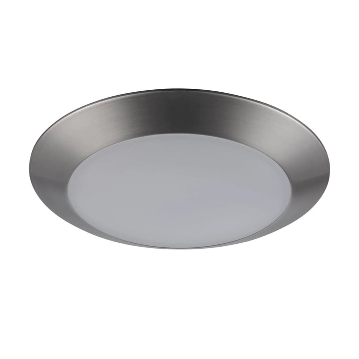Trans Globe Karis 1-Light Low-Profile Flush Mount Slim  Disc -  Brushed Nickel