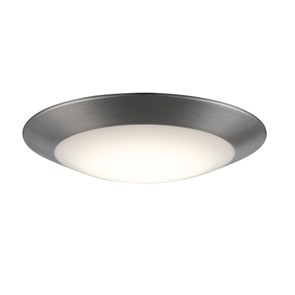 Trans Globe Karis 1-Light Low-Profile Flush Mount Slim  Disc -  Brushed Nickel