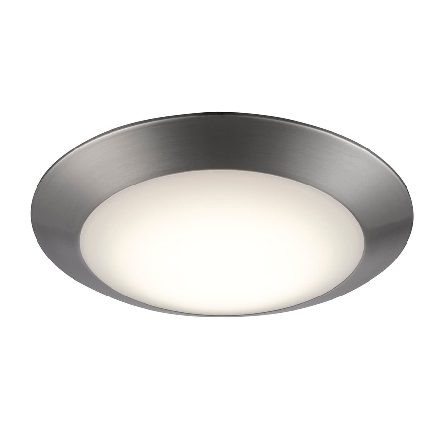 Trans Globe Karis 1-Light Low-Profile Flush Mount Slim  Disc -  Brushed Nickel