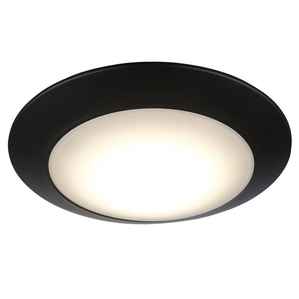 Trans Globe Karis Low-Profile Flush Mount Slim Disc - Black