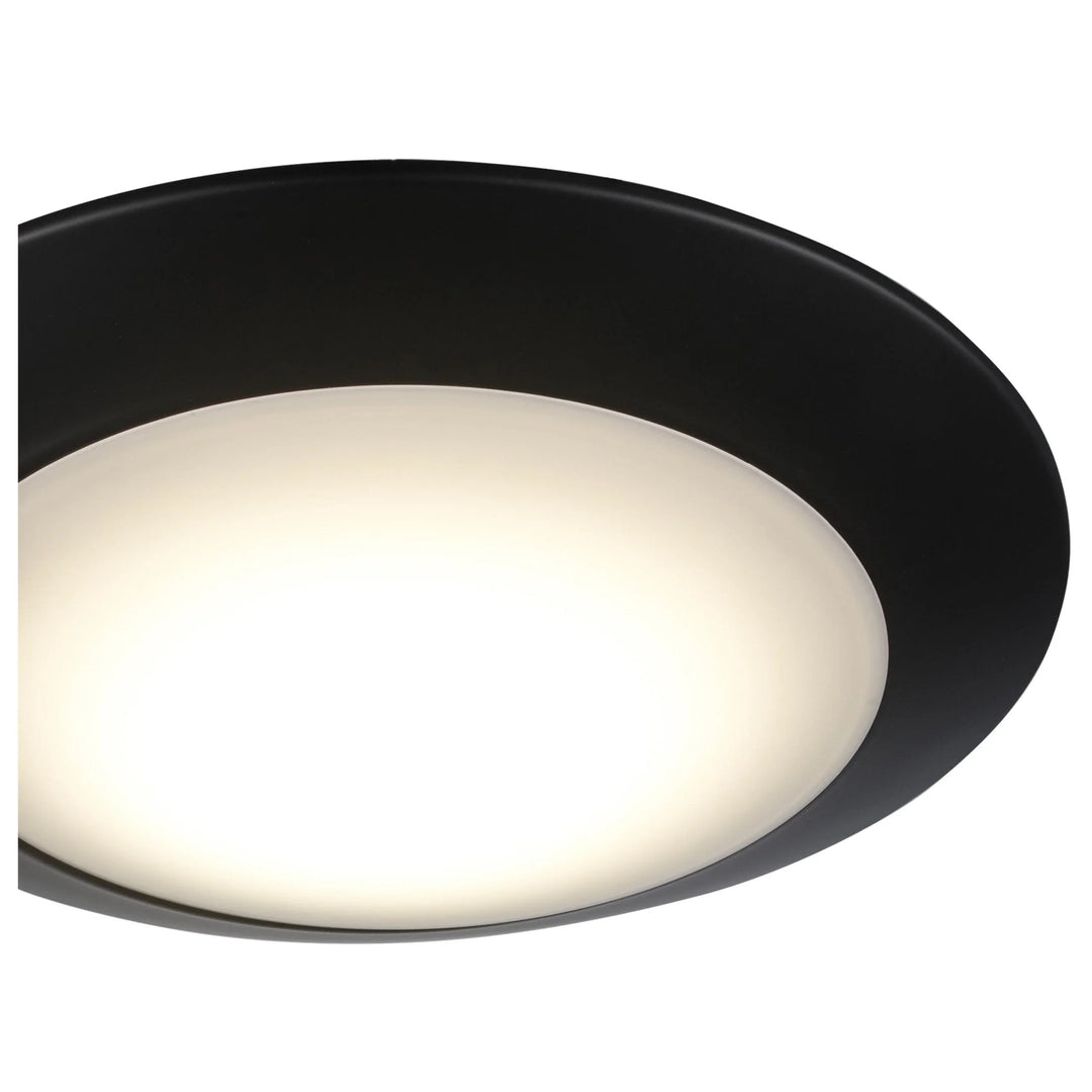 Trans Globe Karis Low-Profile Flush Mount Slim Disc - Black