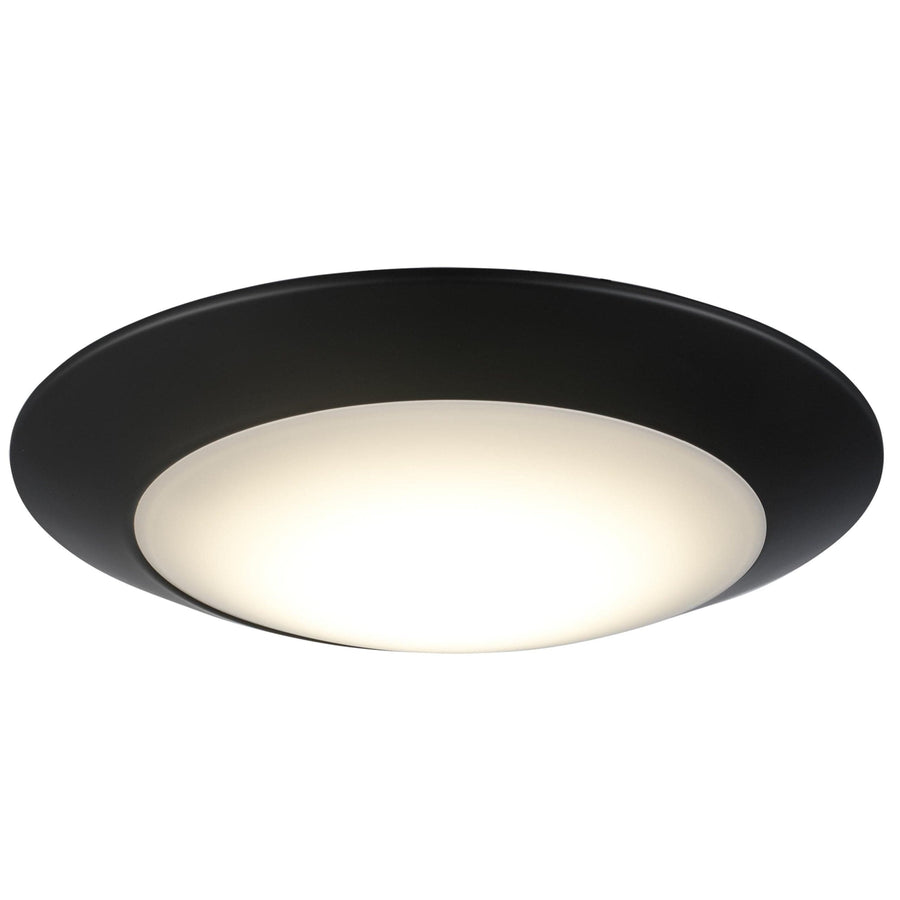 Trans Globe Karis Low-Profile Flush Mount Slim Disc - Black