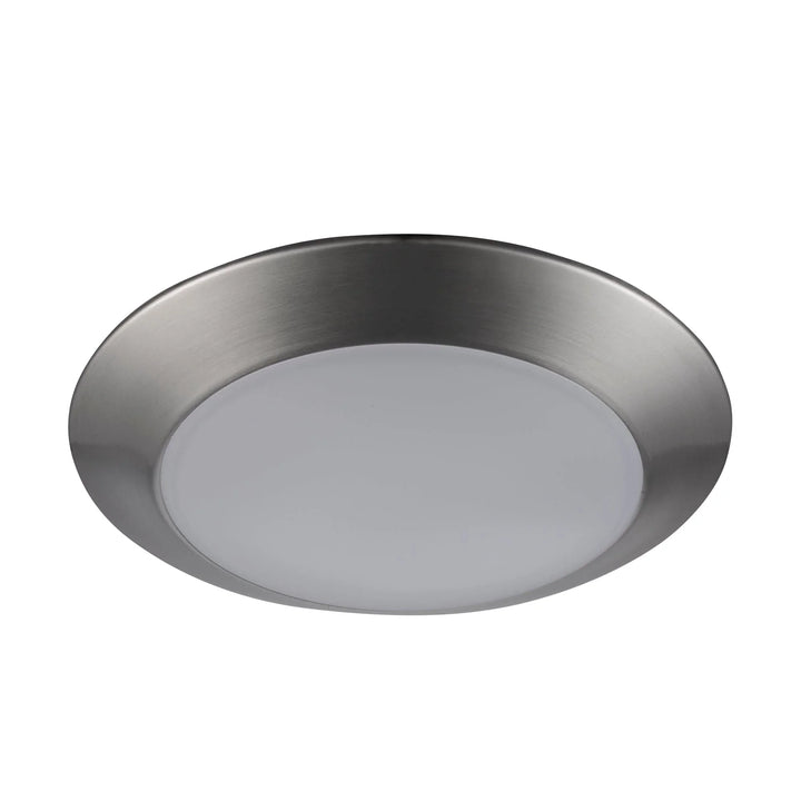 Trans Globe Karis Low-Profile Flush Mount Slim Disc - Brushed Nickel