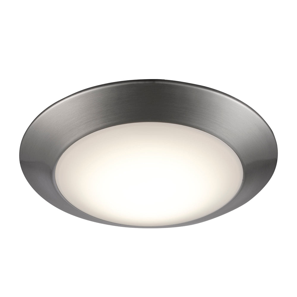 Trans Globe Karis Low-Profile Flush Mount Slim Disc - Brushed Nickel