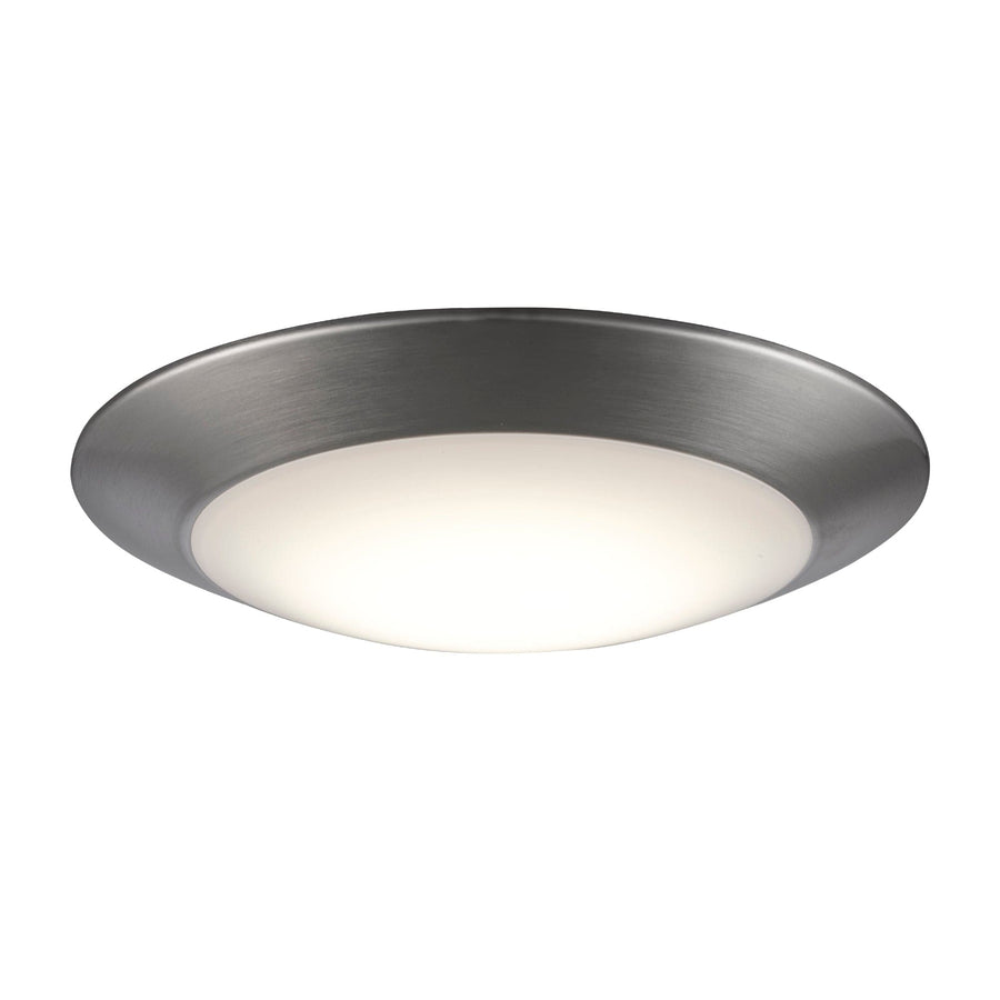 Trans Globe Karis Low-Profile Flush Mount Slim Disc - Brushed Nickel