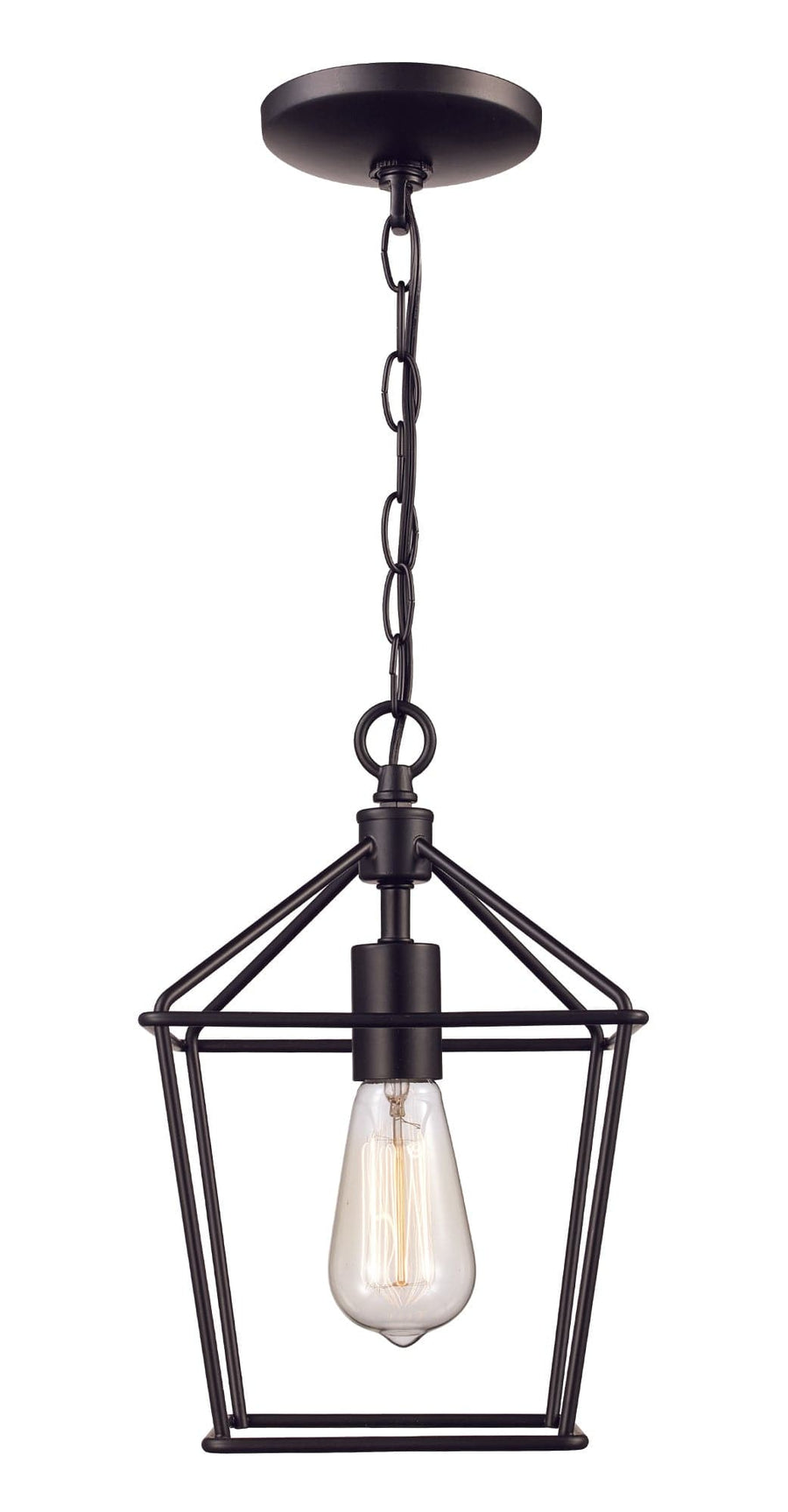 Trans Globe Lacey Too 1-Light Lantern Curved Bird - Black