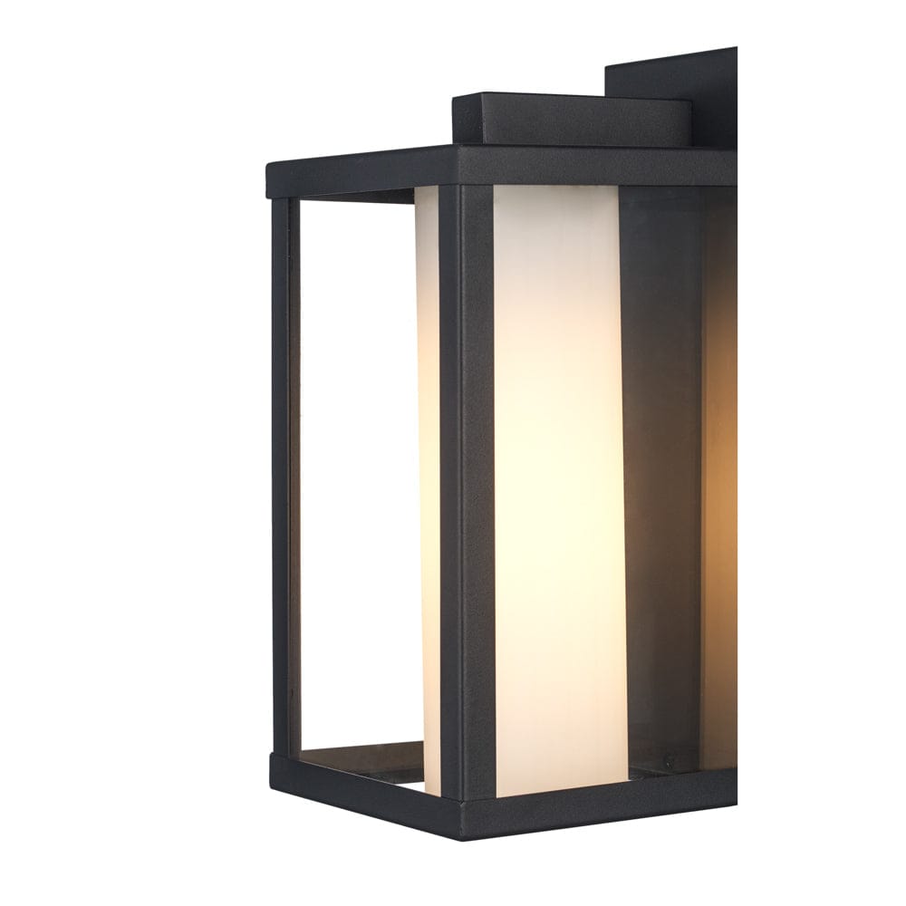 Trans Globe Lantern Med Frost- Black