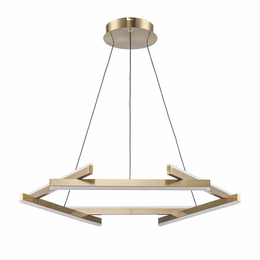 Trans Globe LED Celstia Modern Chandelier - Antique Gold