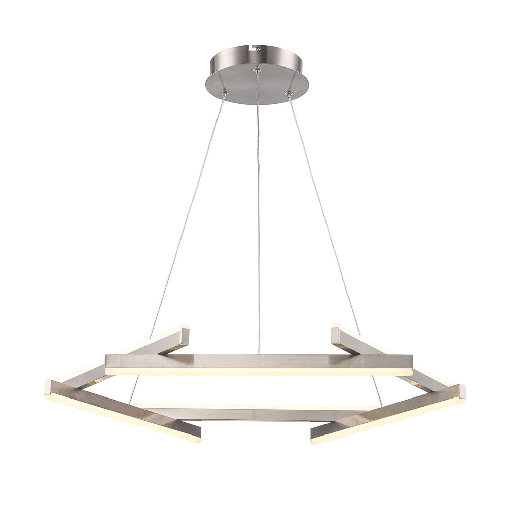 Trans Globe LED Celstia Modern Chandelier - Brushed Nickel