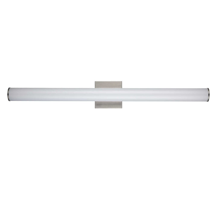 Trans Globe LED Cylandrical Vanity Bar Linear Frosted - Brushed Nickel