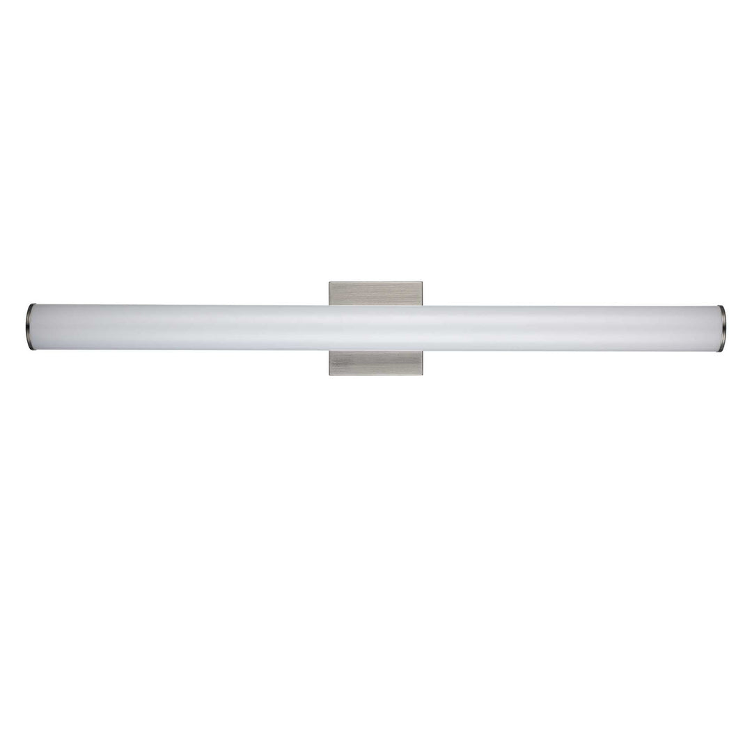 Trans Globe LED Cylandrical Vanity Bar Linear Frosted - Brushed Nickel