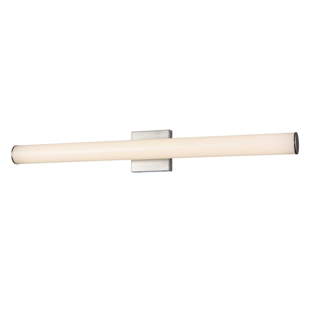 Trans Globe LED Cylandrical Vanity Bar Linear Frosted - Brushed Nickel