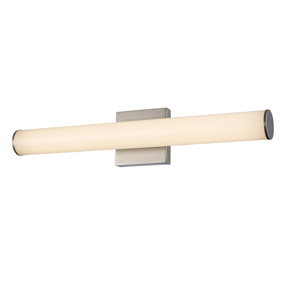 Trans Globe LED Cylandrical Vanity Bar Linear Led Frosted - Brushed Nickel