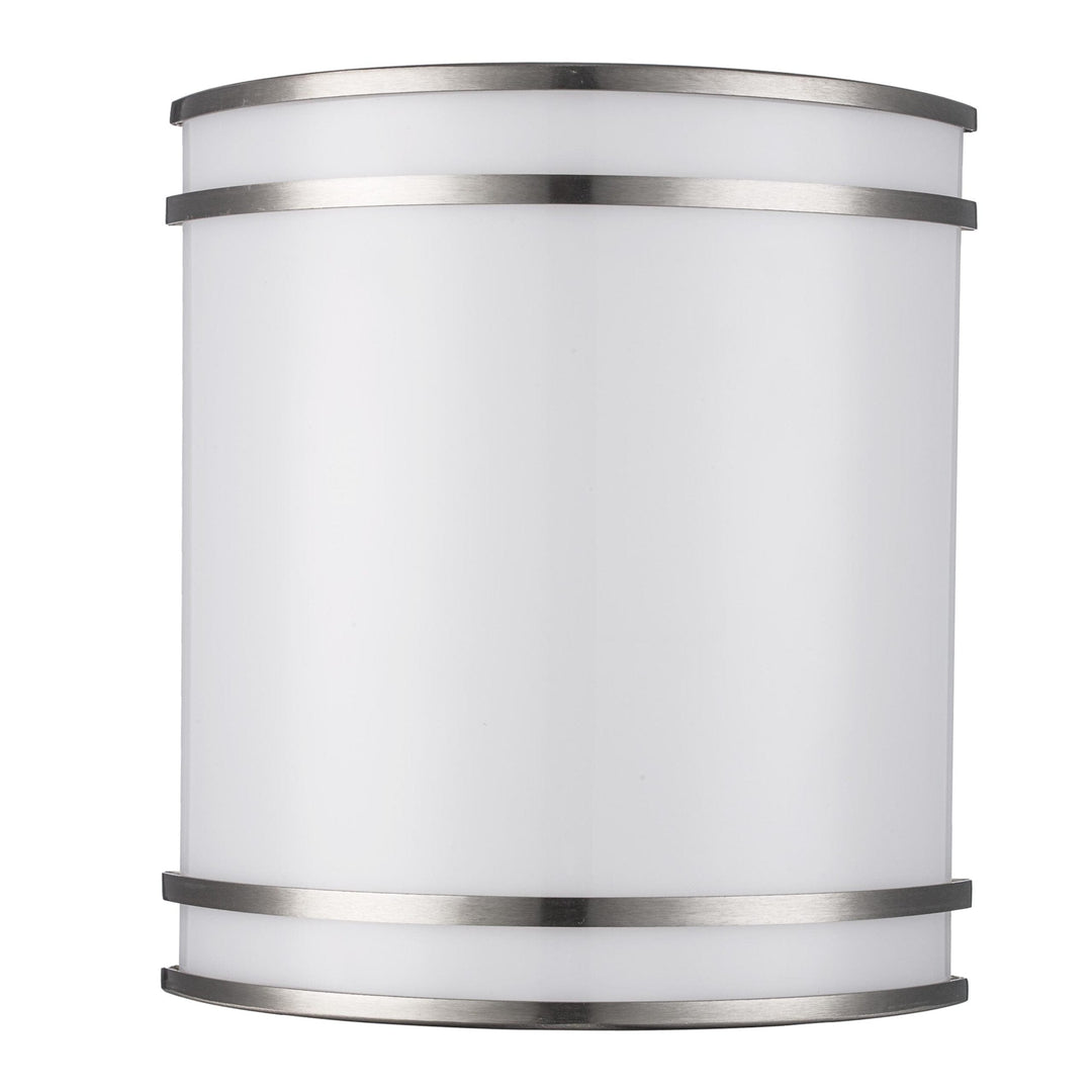 Trans Globe LED Marlow Contemporary Compact Wall Sconce 10'Double Ring - Brushed Nickel