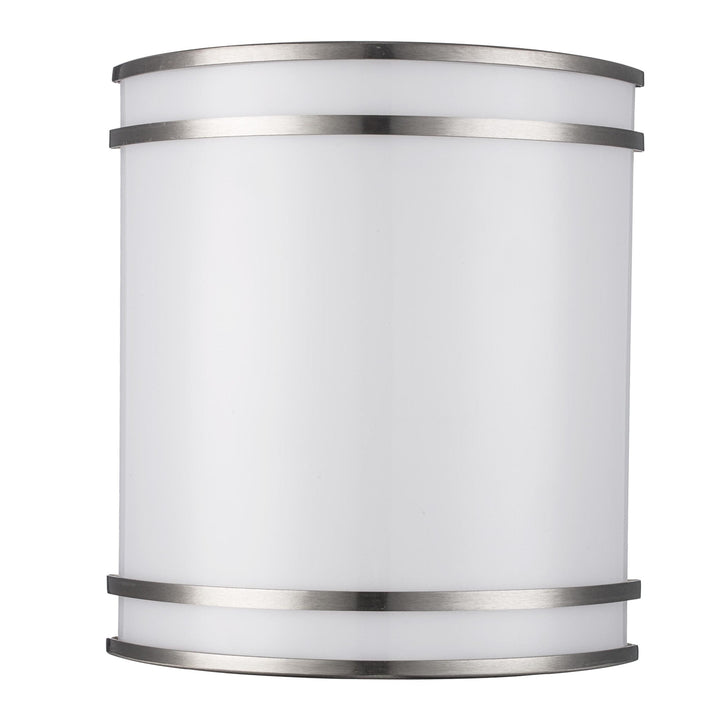 Trans Globe LED Marlow Contemporary Compact Wall Sconce 10'Double Ring - Brushed Nickel