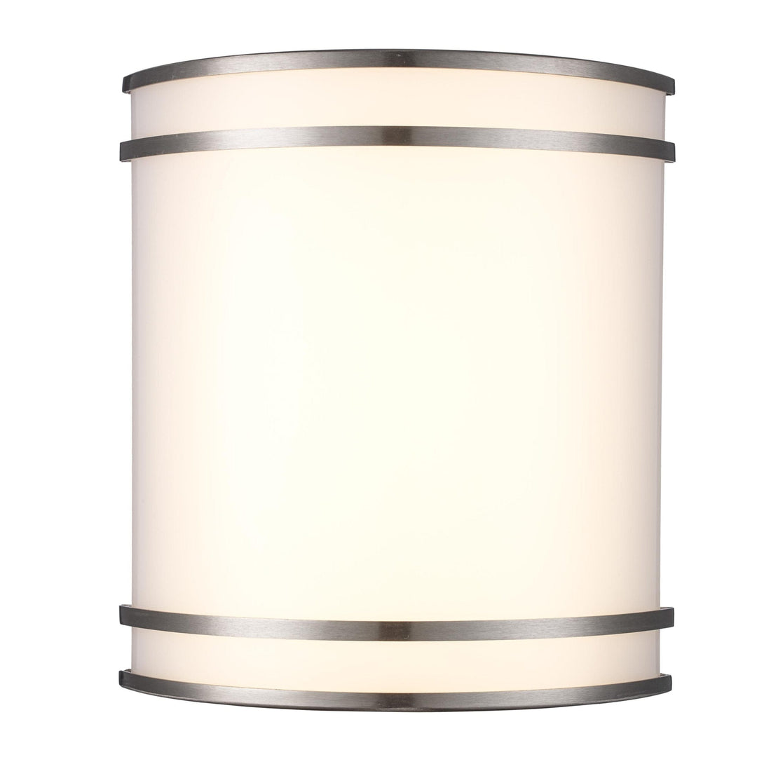 Trans Globe LED Marlow Contemporary Compact Wall Sconce 10'Double Ring - Brushed Nickel