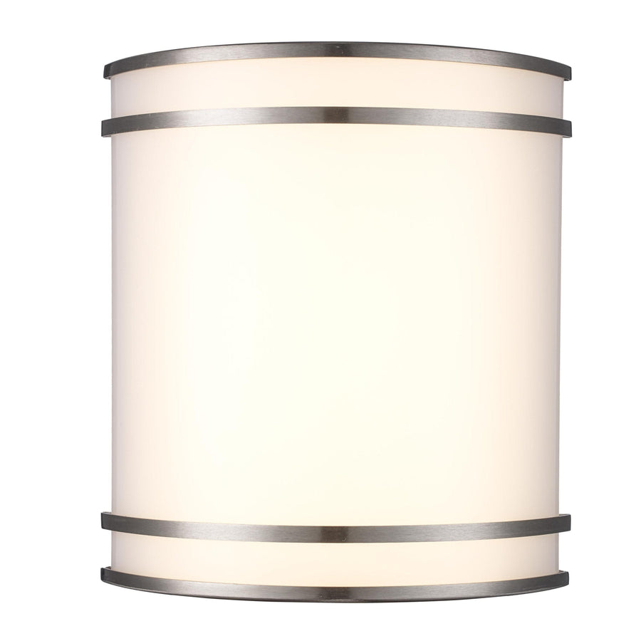 Trans Globe LED Marlow Contemporary Compact Wall Sconce 10'Double Ring - Brushed Nickel