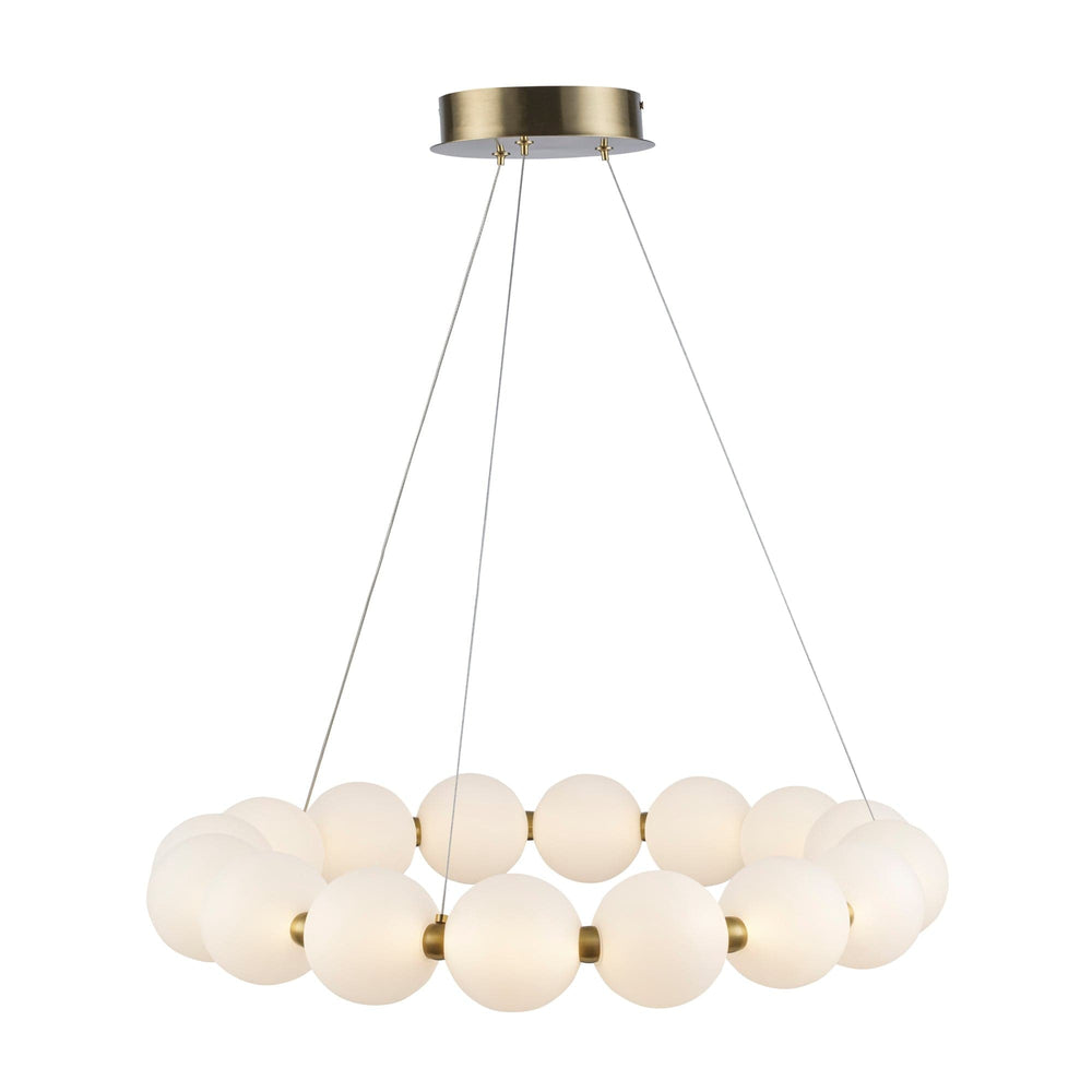 Trans Globe LED Modern Ellington Pearl Ring -  Antique Gold