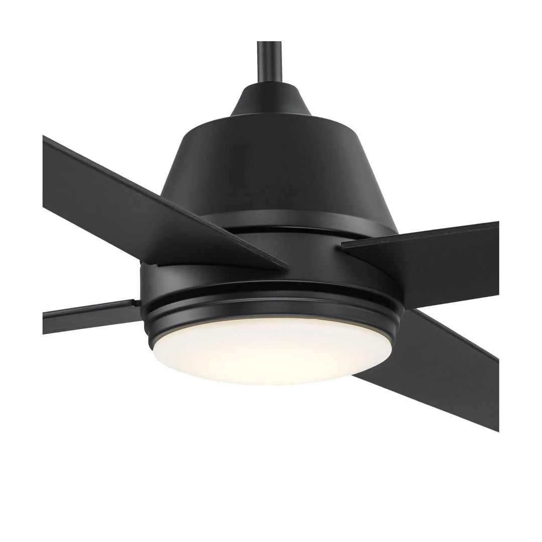 Trans Globe Mammoth Collection Contemporary 4-Blade Ceiling Fan with LED Light Kit- Black
