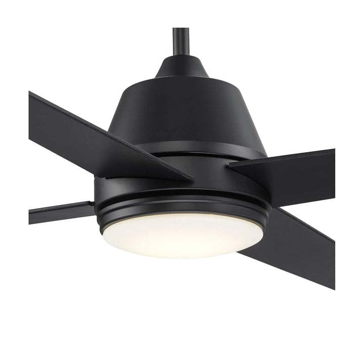 Trans Globe Mammoth Collection Contemporary 4-Blade Ceiling Fan with LED Light Kit- Black