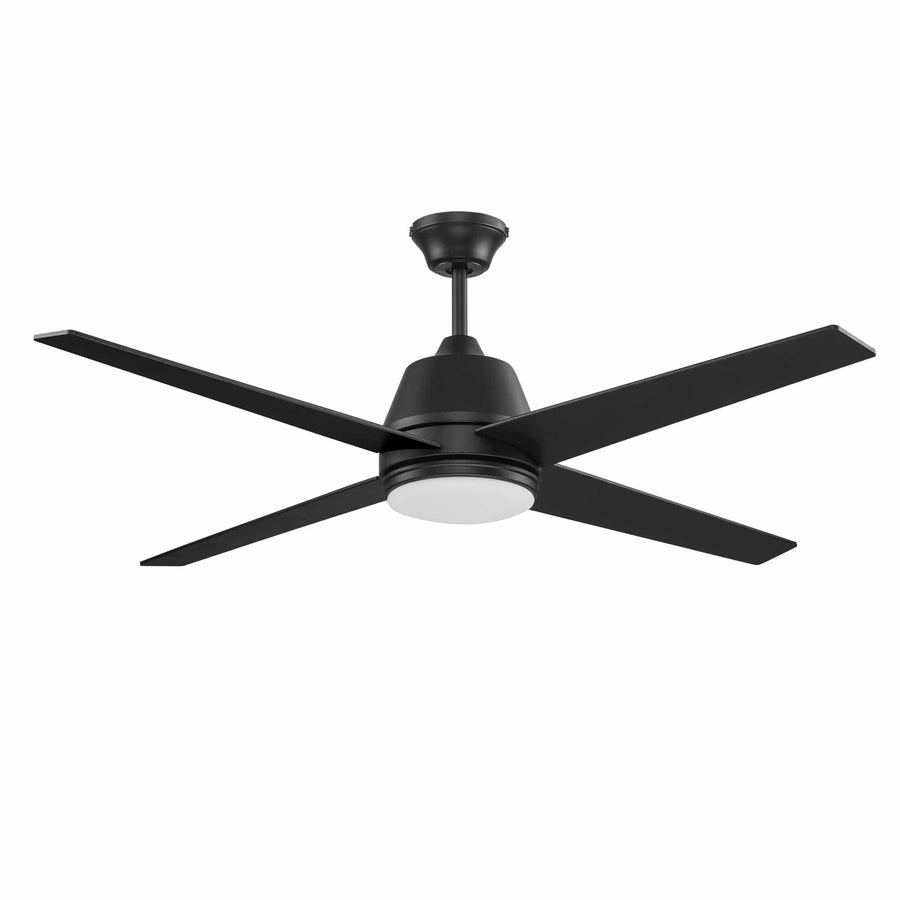 Trans Globe Mammoth Collection Contemporary 4-Blade Ceiling Fan with LED Light Kit- Black