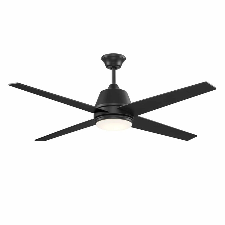 Trans Globe Mammoth Collection Contemporary 4-Blade Ceiling Fan with LED Light Kit- Black