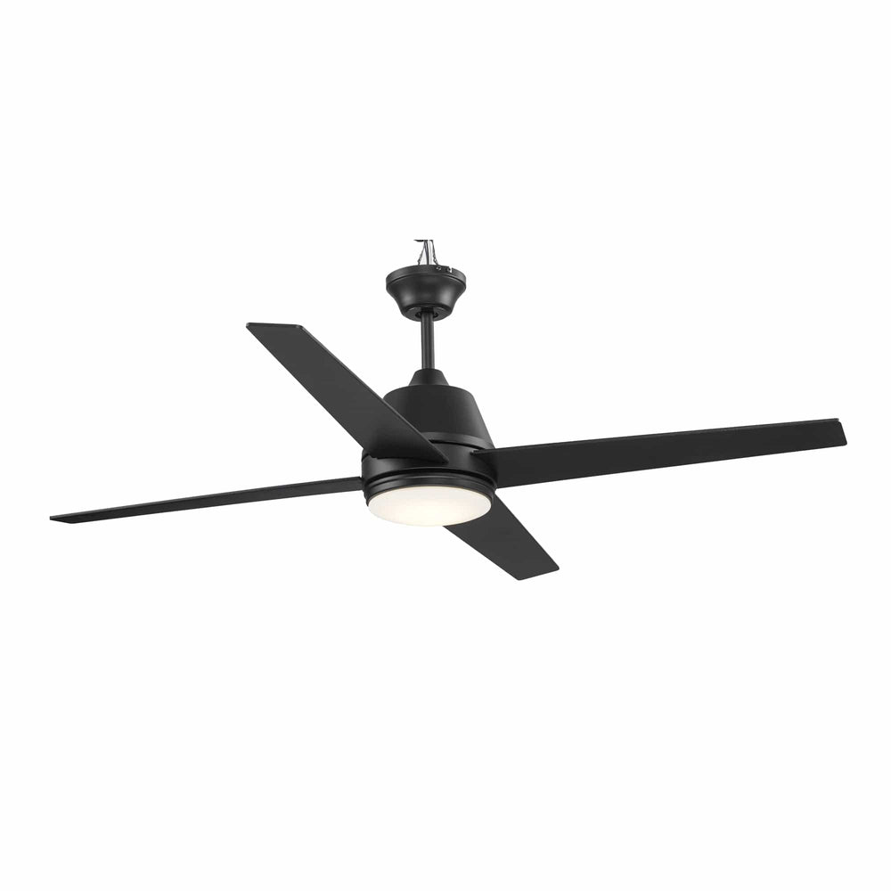 Trans Globe Mammoth Collection Contemporary 4-Blade Ceiling Fan with LED Light Kit- Black