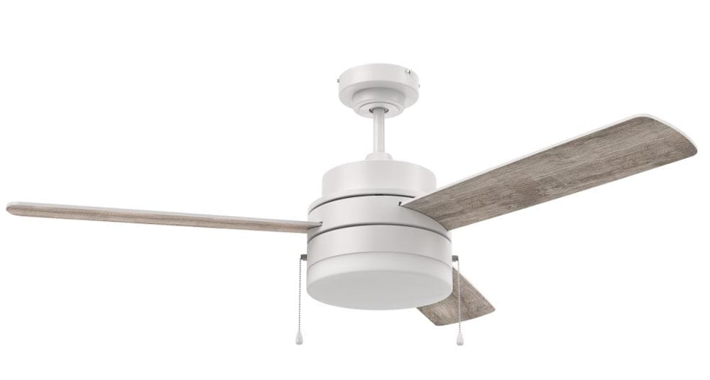 Trans Globe Master Collection Reversible Blades, 3-Blade, LED, Transitional Ceiling Fan- White