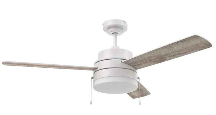 Trans Globe Master Collection Reversible Blades, 3-Blade, LED, Transitional Ceiling Fan- White
