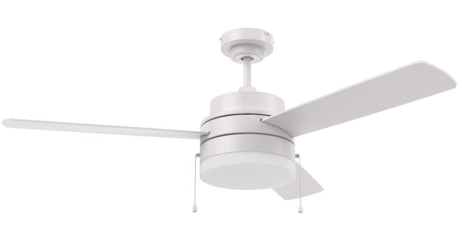 Trans Globe Master Collection Reversible Blades, 3-Blade, LED, Transitional Ceiling Fan- White