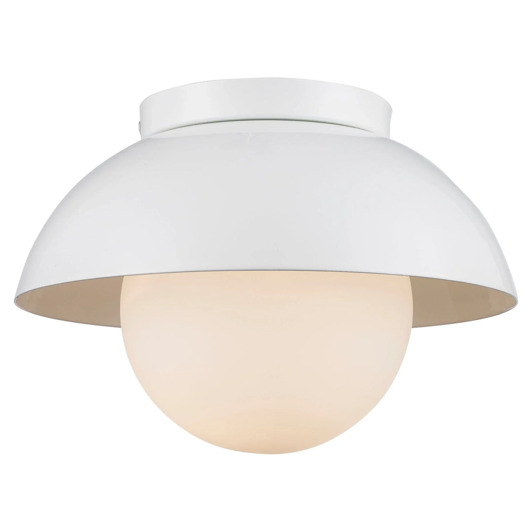 Trans Globe Maureeen 1 - Light Flush Mount Matel Globe - White