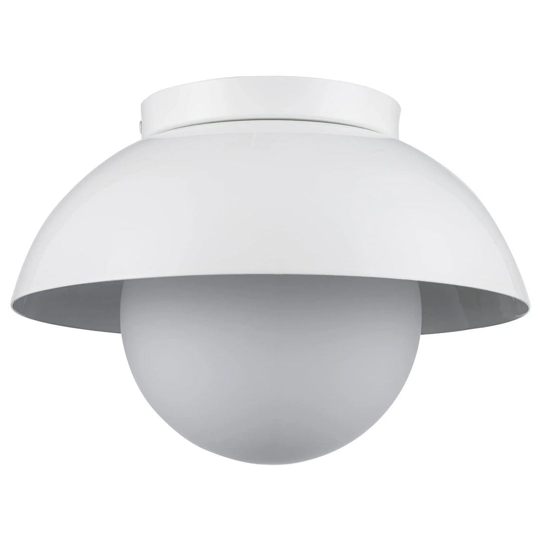 Trans Globe Maureeen 1 - Light Flush Mount Matel Globe - White