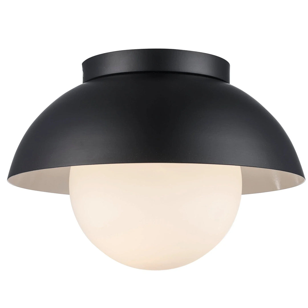 Trans Globe Maureen 1 - Light Flush Mount Metal Globe - Black
