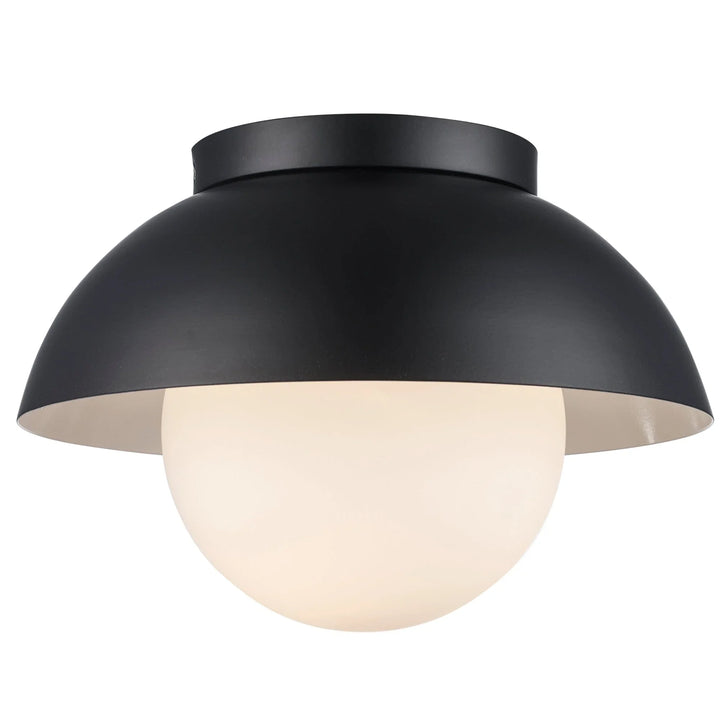 Trans Globe Maureen 1 - Light Flush Mount Metal Globe - Black