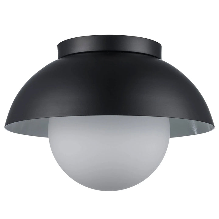 Trans Globe Maureen 1 - Light Flush Mount Metal Globe - Black