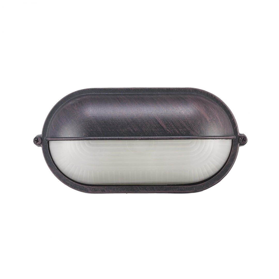 Trans Globe Mesa II 8.5-In. Wide Oval Outdoor Pocket Wall Lantern Light - Rust