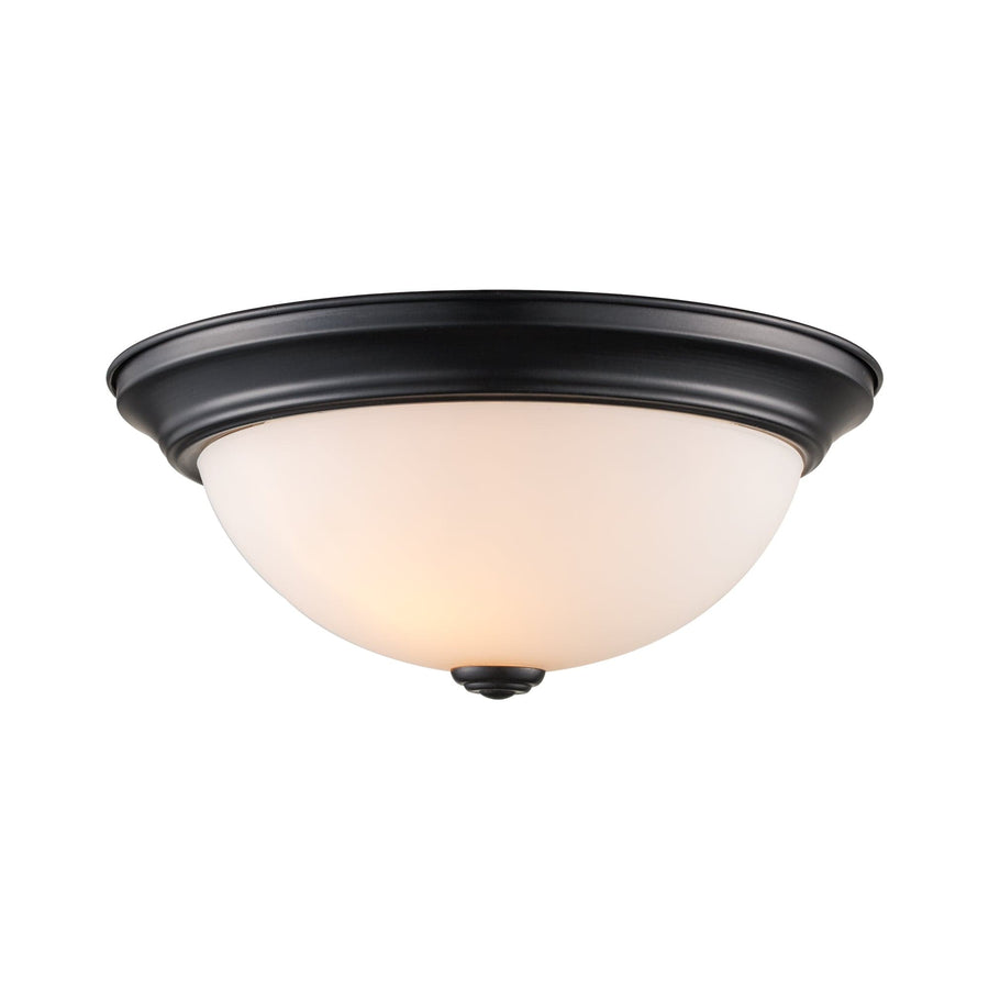Trans Globe Mod Pod 1-Light, 11.5-in. Flush Mount Ceiling Light Double Disk - Black