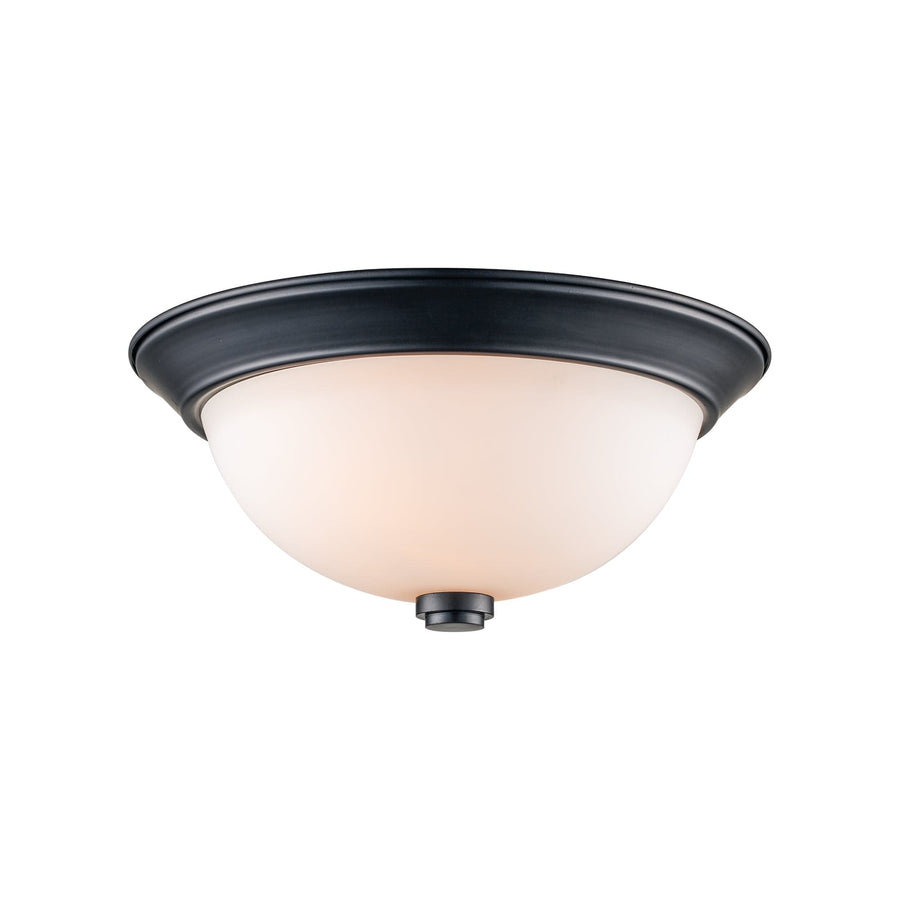 Trans Globe Mod Pod 2-Light, 13-in. Flush Mount Ceiling Light Double DIisk - Black