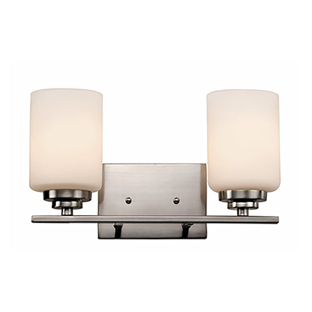 Trans Globe Mod Pod 2-Light Glass Drum Shaded Vanity Bar Double Disk - Gold