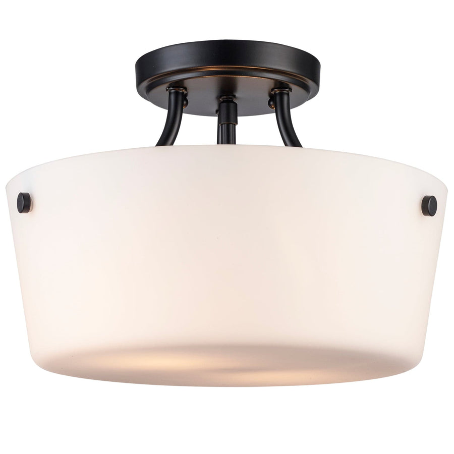 Trans Globe Mod Pod 2 - Light Semi-Flush Mount Sqr Bowl - Black