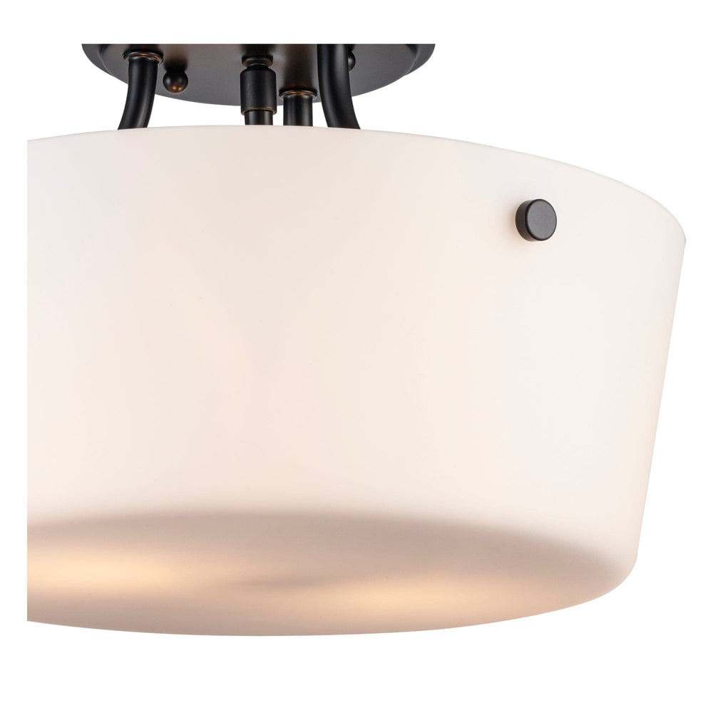 Trans Globe Mod Pod 2 - Light Semi-Flush Mount Sqr Bowl - Black
