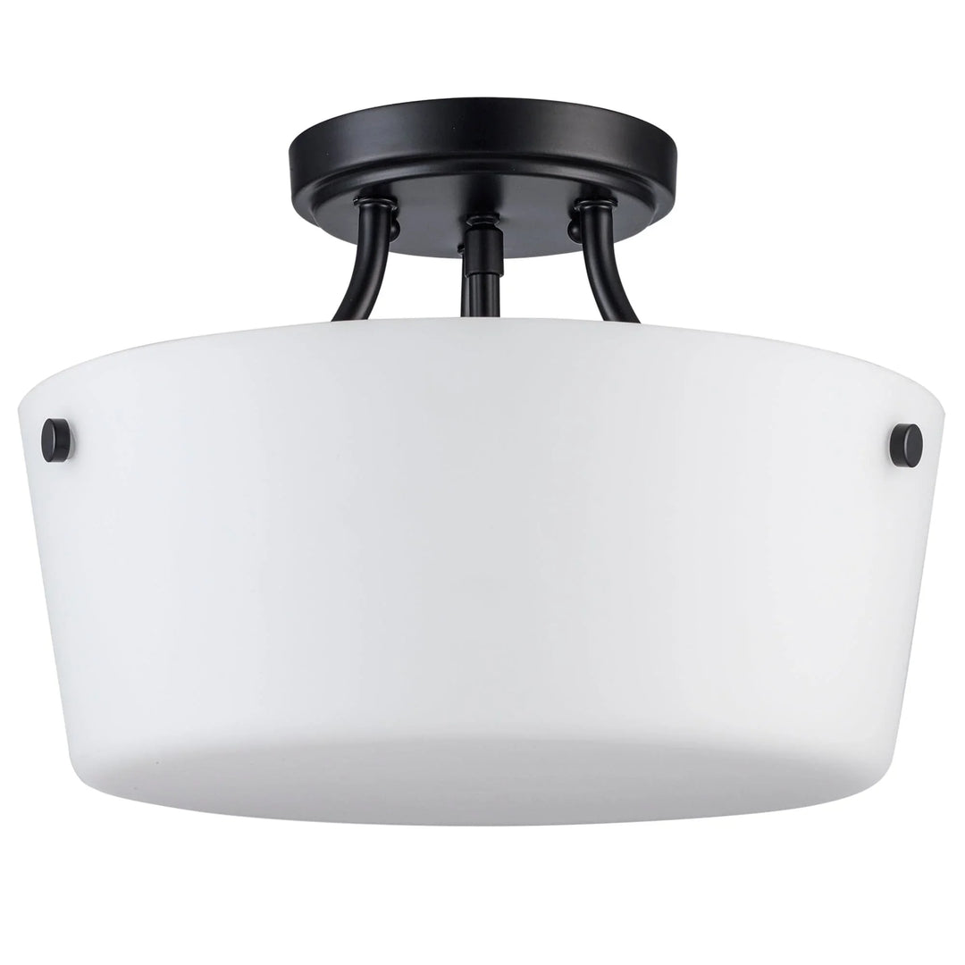 Trans Globe Mod Pod 2 - Light Semi-Flush Mount Sqr Bowl - Black
