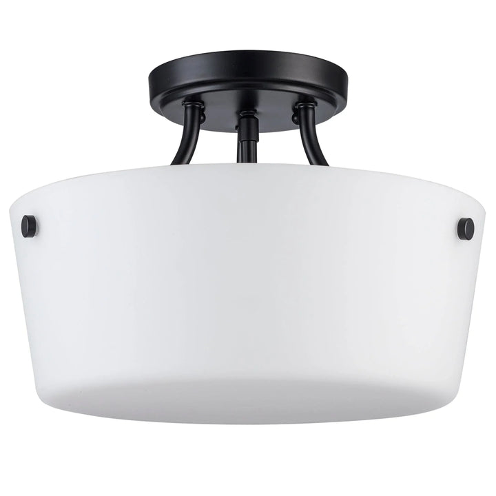 Trans Globe Mod Pod 2 - Light Semi-Flush Mount Sqr Bowl - Black