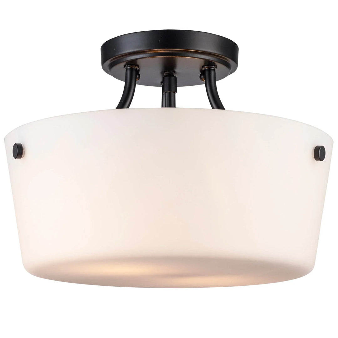 Trans Globe Mod Pod 2 - Light Semi-Flush Mount Sqr Bowl - Black